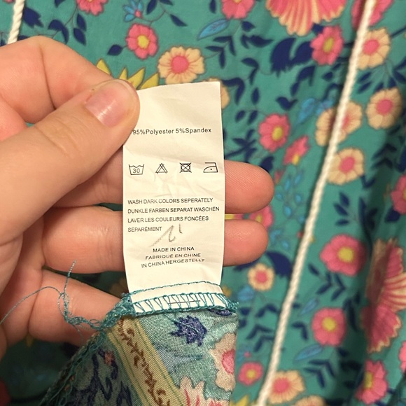 NEW Halife Women’s Tassel Tie Bohemian Tunic Loose Dress Plus Size 2XL - Picture 6 of 8